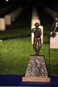 Scale model WWI Memorial featuring Sgt. Henry Johnson